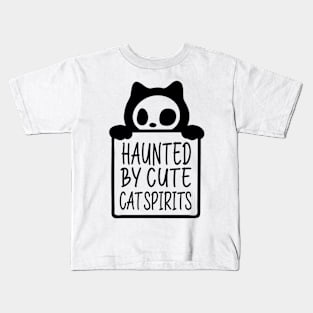 Haunted by cute cat spirits Kids T-Shirt